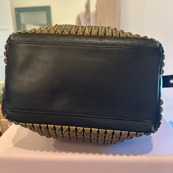 Coach Black Leather Bag with Gold Studs - Picture 10 of 14